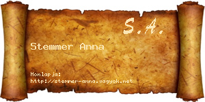 Stemmer Anna névjegykártya